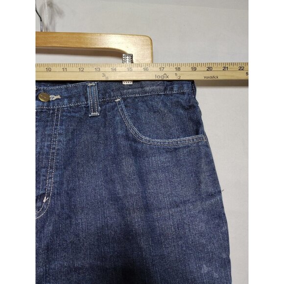 Carhartt FR Men Denim Jeans 38x32 Dark Blue CAT2 NFPA 2112 Workwear - Picture 3 of 14